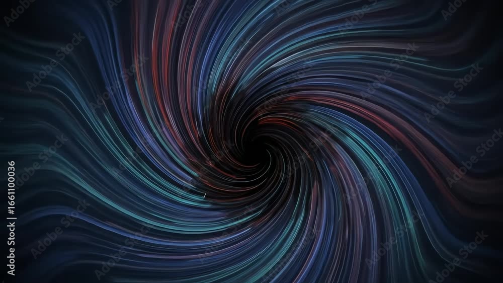Poster abstract swirling vortex of colorful lines, creating a dynamic and mesmerizing visual effect.