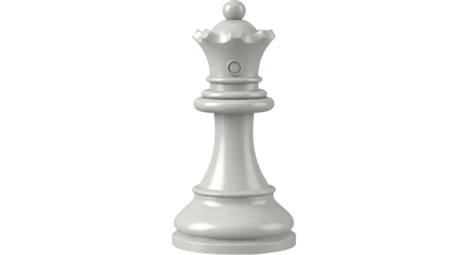 Isolated White Chess Queen