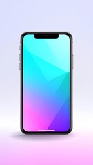 Smartphone Display, Gradient Background, Studio Shot (2)