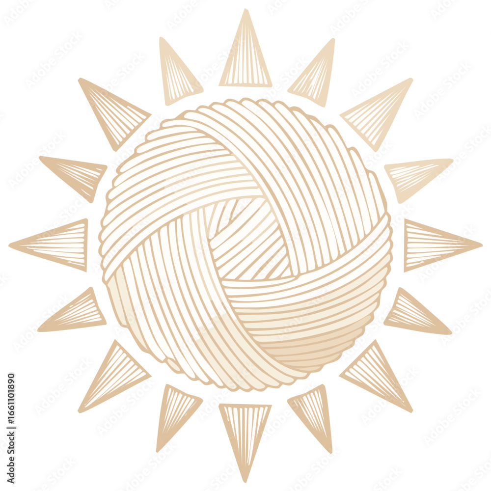 Poster Woven Sphere with Triangular Radiating Elements Artistic Representation