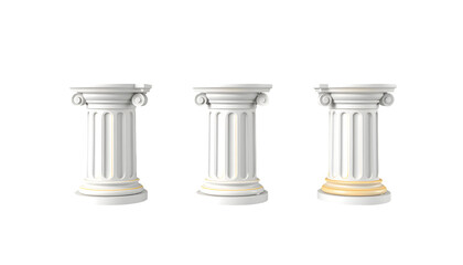 Obraz premium Classic Column Trio Elegant Architectural Pillars