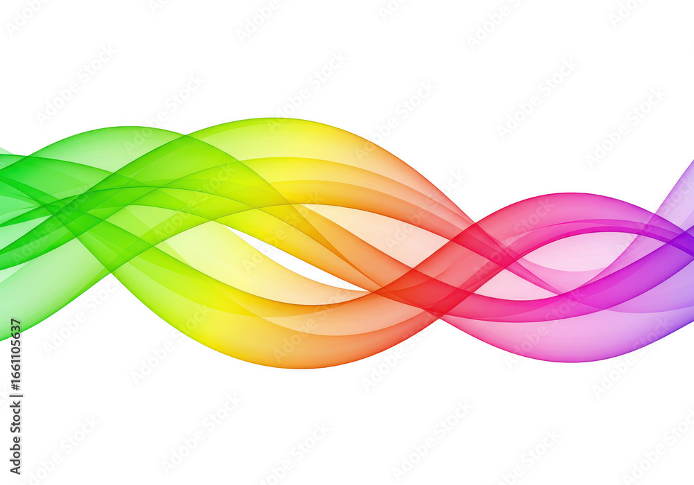 Aufkleber abstract colorful rainbow gradient wave pattern design isolated on transparent background