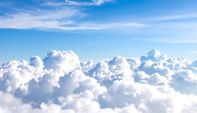 High-altitude view of fluffy clouds (1)