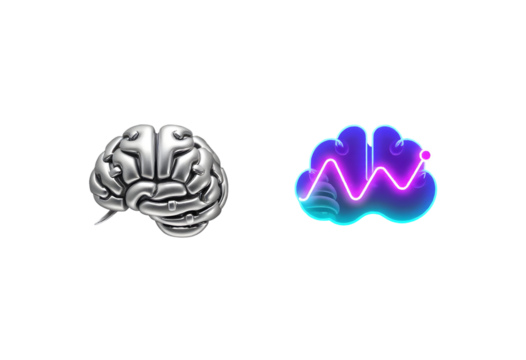 Brain Concepts Metallic and Neon Representations