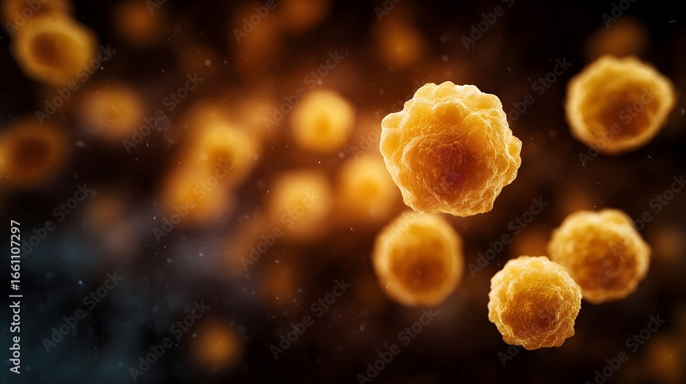 Poster staphylococcus aureus bacteria cells clustering in a clinical setting with high magnification and sh