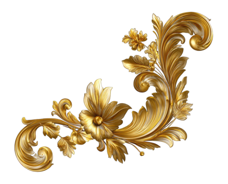 Ornate gold corner flourish