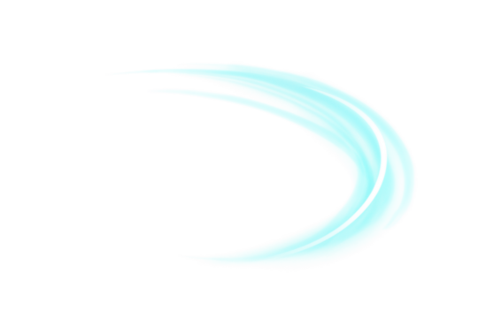 Air flow isolated on transparent background. Blue wind flow. Speed air effect. Curved clean fresh air. Cool overlapping air in dynamic motion. conditioners, ventilation design elements, PNG