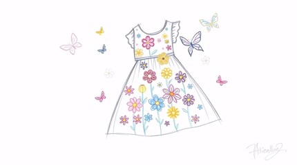 Dress with Flowers Design
