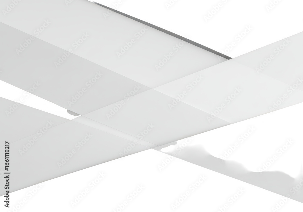 Poster abstract geometric pattern of white panels and lines creating a modern architectural design isolated