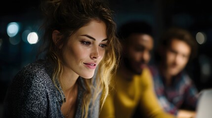 A team brainstorming a fintech startup idea in a modern workspace