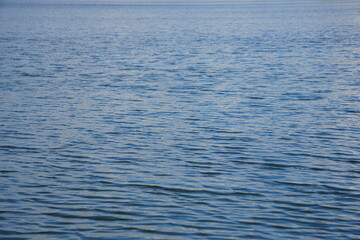 A close-up view of a body of water with gentle ripples on its surface