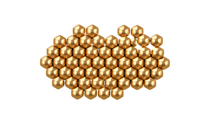 Golden honeycomb structure, 3D hexagonal arrangement