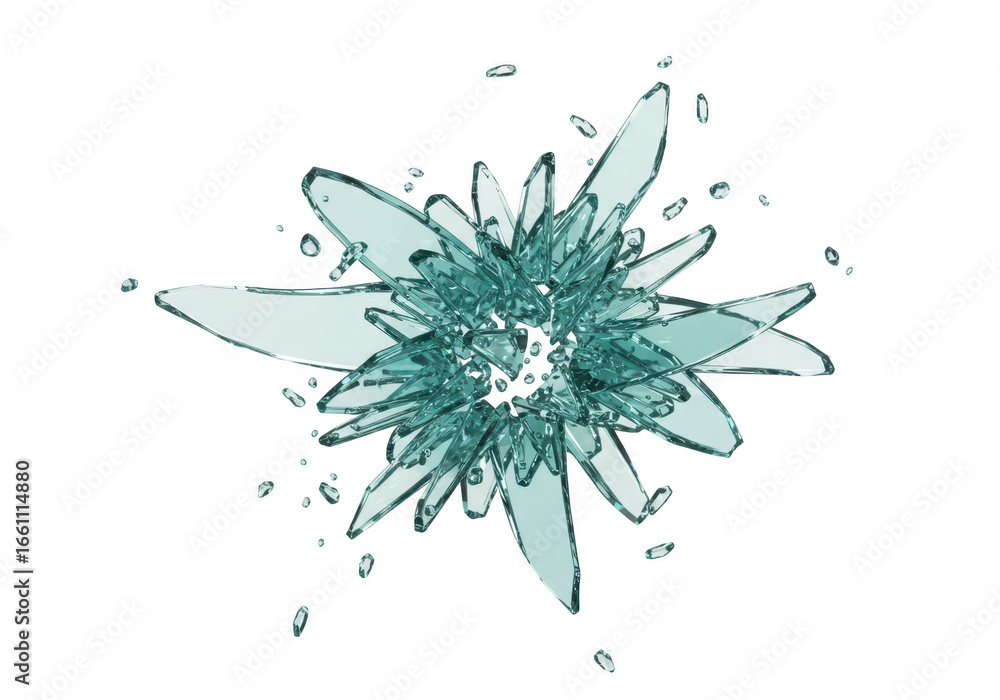 Aufkleber Dynamic abstract splash of bluegreen liquid, creating an energetic and artistic explosion of fluid motion isolated on transparent background