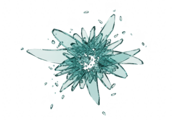 Dynamic abstract splash of bluegreen liquid, creating an energetic and artistic explosion of fluid motion isolated on transparent background