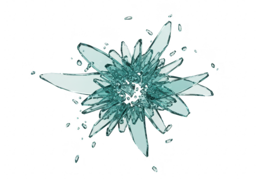 Dynamic abstract splash of bluegreen liquid, creating an energetic and artistic explosion of fluid motion isolated on transparent background