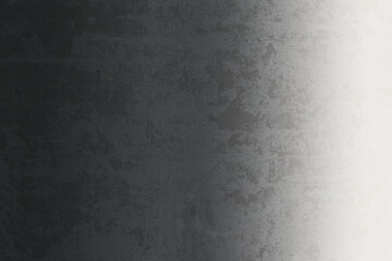 Dark to Light Grunge Gradient Background with Rough Textured Surface in Black and White