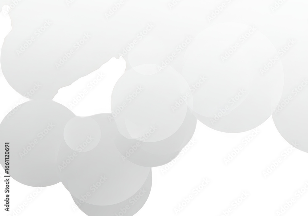 Poster abstract background with soft grey circles and white gradient isolated on transparent background