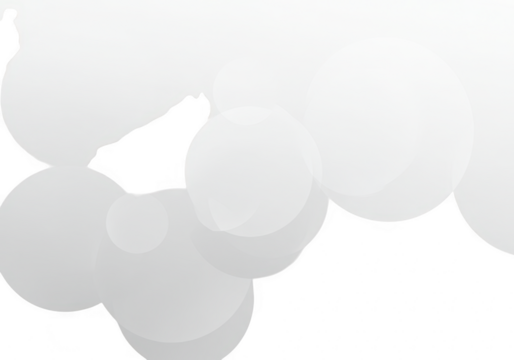 Abstract background with soft grey circles and white gradient isolated on transparent background