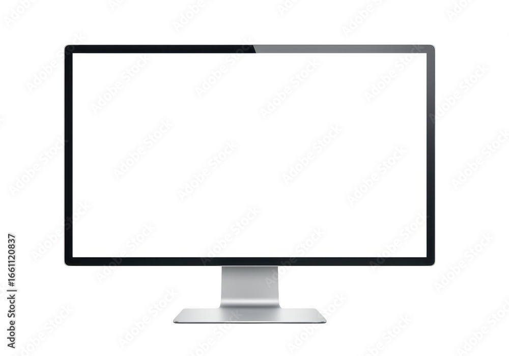 Poster computer monitor isolated on transparent background