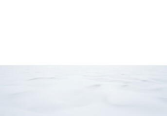 Snowy ground texture isolated on transparent background