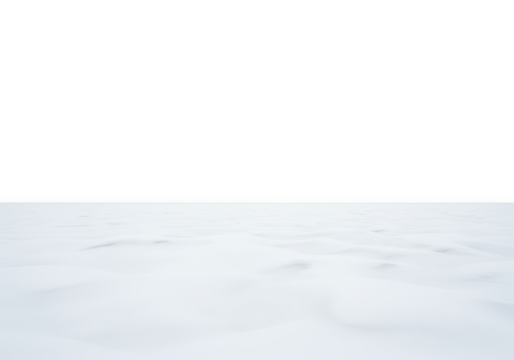 Snowy ground texture isolated on transparent background