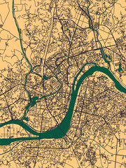 Obraz premium Pyongyang North Korea City Street Map. Abstract city banner urban art, abstract downtown paint, business city panorama, hand paint city