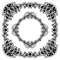 decorative frame with floral ornament