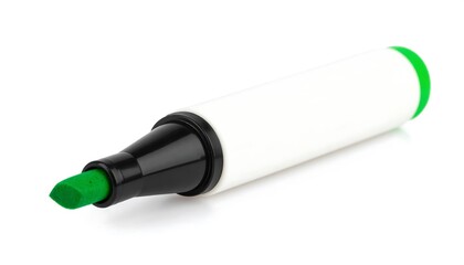 Green marker on white background