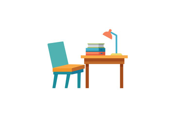 Fototapeta premium Reading table and chair