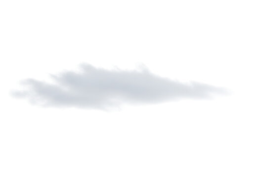Thin wispy cloud isolated on transparent background