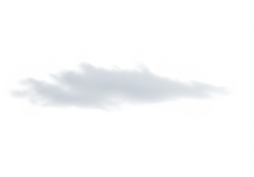 Thin wispy cloud isolated on transparent background