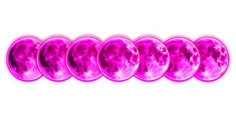 moon phases png sticker retro neon pink astronomy isolated on white background, png, ai generated.