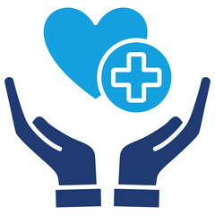 Obraz premium Healthcare Flat Blue Icon