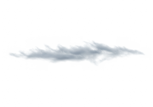 Wispy thin cirrus cloud isolated on transparent background