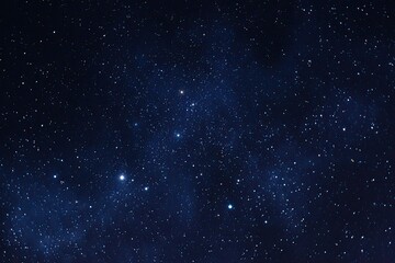 Fototapeta premium Deep night sky, densely speckled with stars, a few clusters of brighter stars