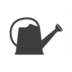 Obraz premium A gray watering can with a handle and spout for gardening.