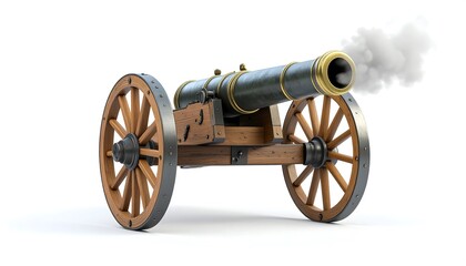 Cannon firing, 3D model