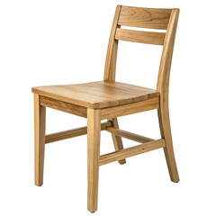 Wooden chair isolated on clean white background for furniture and interior design