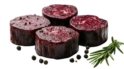 beef steak raw meat isolated on white background