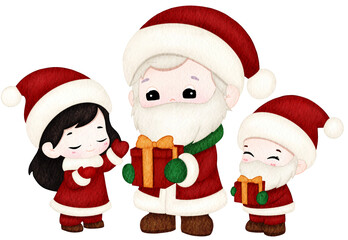 Happy Christmas Watercolor