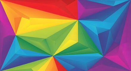 Obraz premium Vibrant Rainbow Geometric Abstract Background Design.