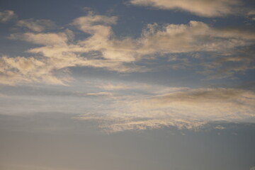 The sky with clouds sunset, given the warm tones in some of the clouds