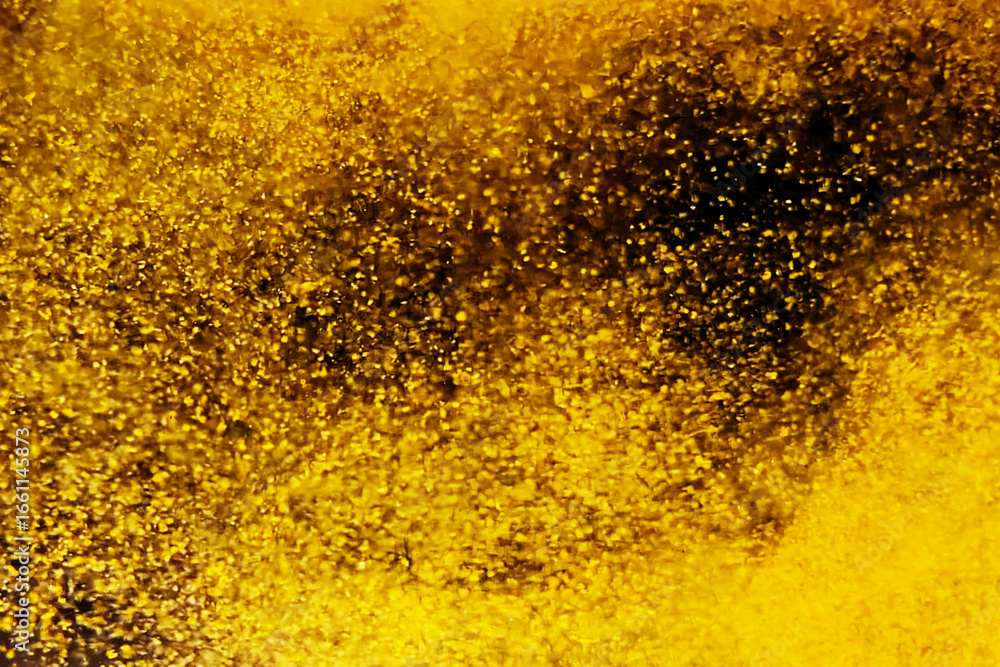 Leinwandbilder abstract background with chaotic golden particle flow merging streams big bang universe creation cha