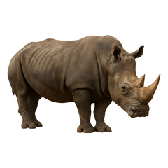 Fototapeta premium Rhino isolated on a transparent background