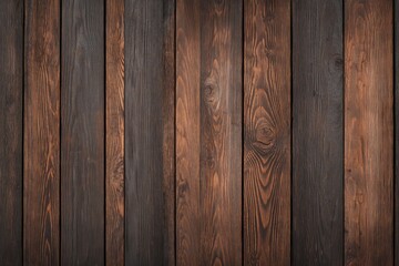 Naklejka premium Close-up of dark brown wooden planks