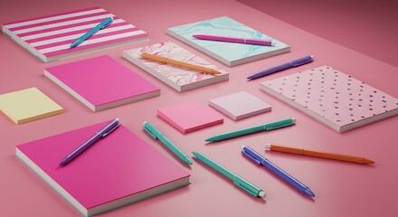 stationery isolated on white background