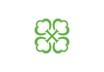 Fototapeta premium Four leaf clover, a symbol of luck and irish heritage