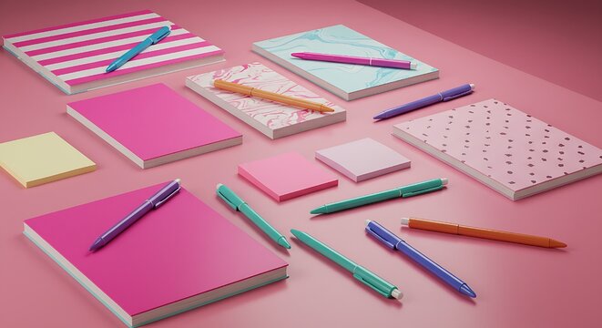 stationery isolated on white background - Powered by Adobe