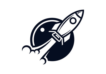 Rocket launching into space, symbolizing innovation and progress