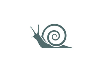 Simple green snail logo for nature related theme